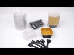 ظرف های پخت و پز فولیک صاف سیاه مربع