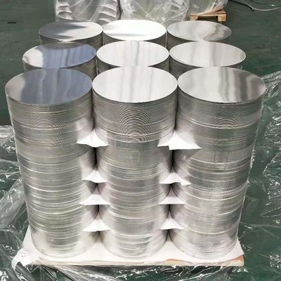 Deep Drawing Aluminum Circle Plate Custom Diameter High Flatness Burr Free Edge Food Grade Cookware