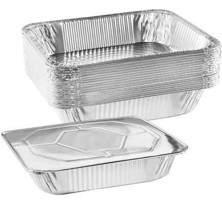 سینی های فولادی مستطیل یکبار مصرفی از آلومینیوم 314x204mm