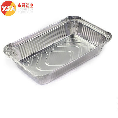 8389 ظرف آلومینیومی 210*140*38mm سینی های سرو 800ml 1000 قطعه