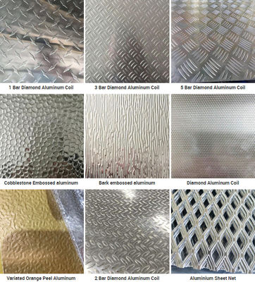 H112 ورق آلومینیومی شطرنجی 5 میله 4x8 ورق آلومینیومی الماس برجسته ورق آلومینیومی برجسته